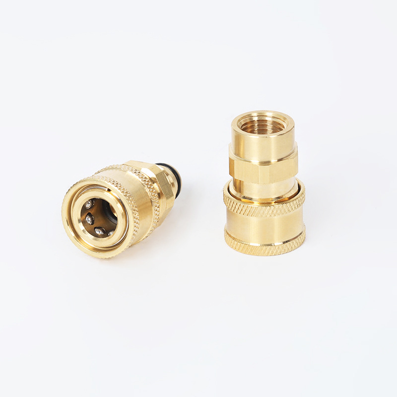 Conversión del cabezal de boquilla de agua de lavado de autos 1/4 enchufe rápido de unión