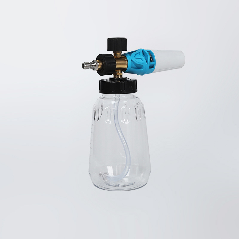 Pistola de lavado de autos a alta presión y olla de espuma