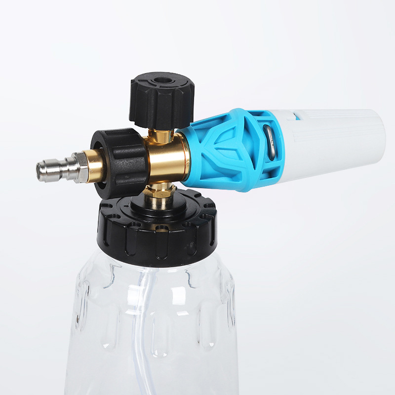 Pistola de lavado de autos a alta presión y olla de espuma