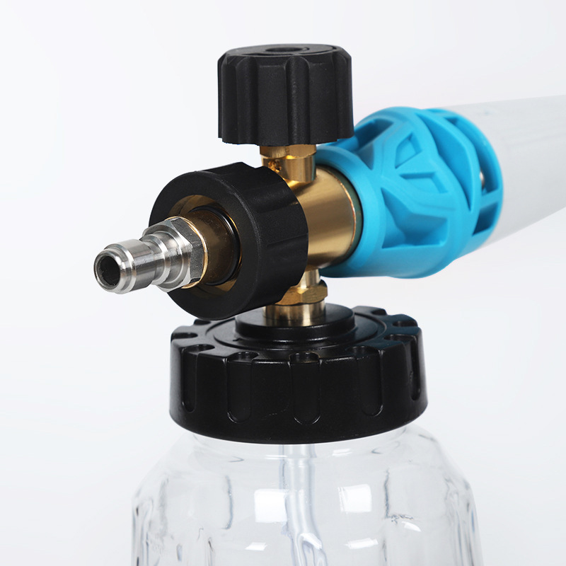 Pistola de lavado de autos a alta presión y olla de espuma