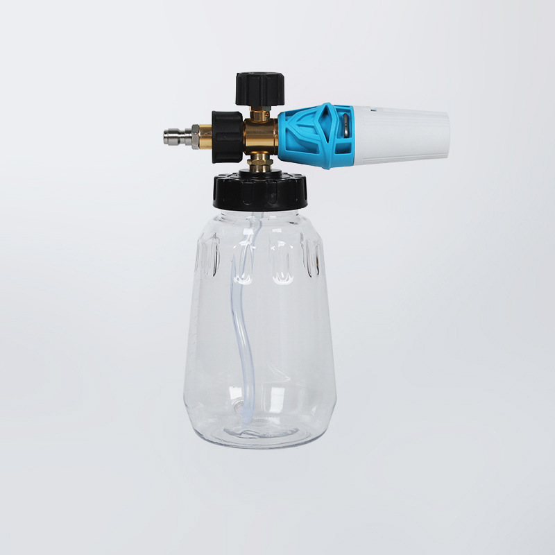 Pistola de lavado de autos a alta presión y olla de espuma